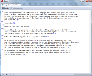 Vista de código en Opera