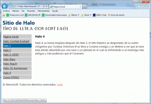 Pagina inicial del sitio personal