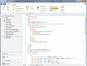 Código en Web-matrix