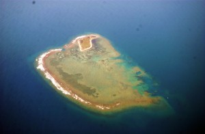 Vista aérea del Arrecife Isla Verde