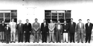 El Lic. Gómez Grajales, representante del rector de la Universidad Veracruzana, en la inauguración de los Talleres de la Escuela Esfuerzo Cívico. 24 de junio de 1959. Ciudad Mendoza, Ver.