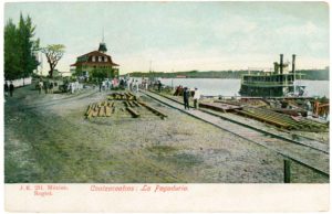 Fábrica de hielo que abastecía a las embarcaciones para asegurar la preservación de víveres, ca. 1908. Fotografía J. K.