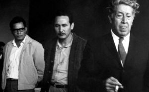 David Alfaro Siqueiros visita el Museo de Antropología en compañía del arqueólogo Manuel Torres y del antropólogo Roberto Williams. Xalapa, Ver. ca. 1962. Fotografía: Francisco Beverido Pereau.