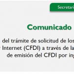 Imagen Comunicado – Solicitud electrónica de emisión del CFDI por ingresos