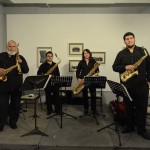 Imagen Cuarteto de Saxofones del ISMEV, en el auditorio de la Facultad de Música