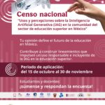 Imagen Censo Nacional “Usos y percepciones sobre la Inteligencia Artificial Generativa (IAG) en la comunidad del sector de educación superior en México”