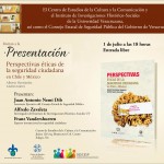 Imagen Presentación del libro “Perspectivas Éticas de la Seguridad Ciudadana en Chile y México”