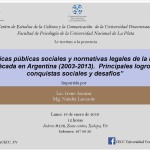 Imagen Ponencia: Políticas públicas sociales y normativas legales de la última década en Argentina (2003-2013)