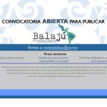 Imagen Convocatoria abierta para publicar en Balajú