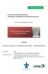 Presentación del Libro "La hidra en educación. Un caso de estudio"
