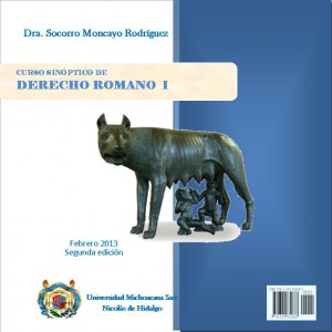 Caratula Curso sinoptico de Derecho Romano I