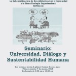 Imagen Seminario: Universidad, Diálogo y Sustentabilidad Humana