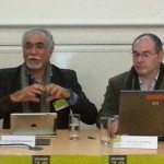 Drs. Lázaro Rafael Sánchez Velásquez y Eric Houbron exponiendo el PlanMas
