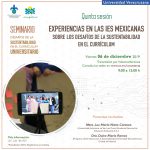 Imagen 5ta. Sesión Seminario Desafíos de la Sustentabilidad en el Currículum Universitario