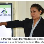 Imagen Felicidades a Martha Reyes Hernández por obtener el grado de Doctor
