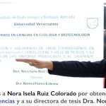 Imagen Felicidades a Nora Isela Ruiz Colorado por obtener el grado de Doctora