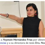 Imagen Felicidades a Yeyetzin Hernández Frías por obtener el grado de Doctora