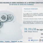 Imagen Diálogos Nacionales sobre Enseñanza de Reforma Constitucional en materia de Derechos Humanos.