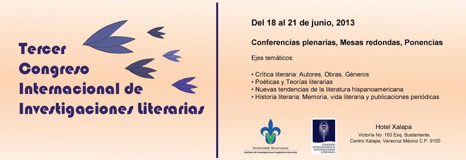 Tercer congreso internacional de investigaciones literarias