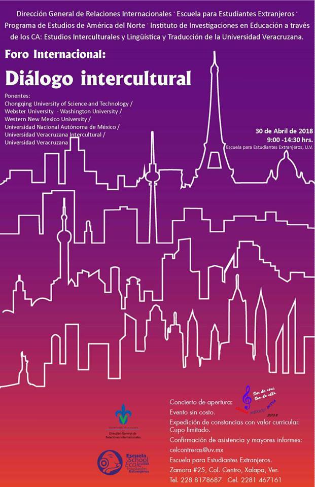 Cartel: Foro Internacional dialogo Intercultural 2018