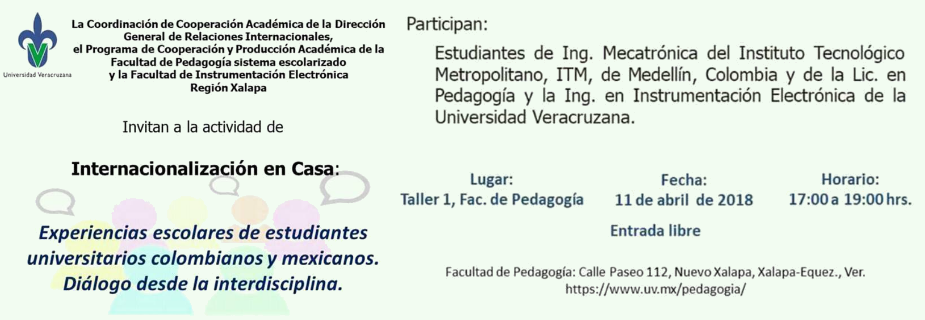 Internacionalización en casa: Experiencias Escolares de estudiantes universitarios colombianos y mexicanos.