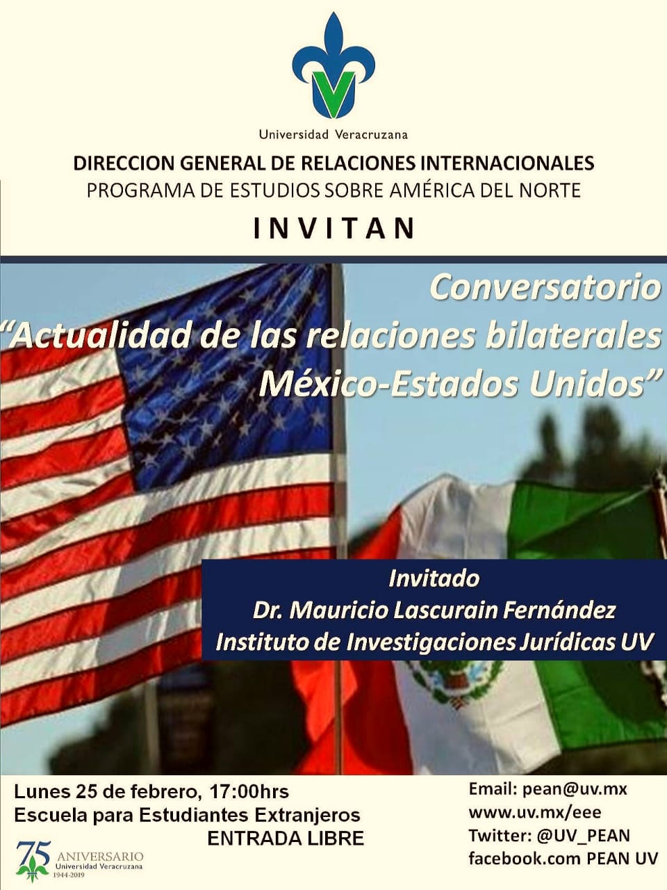 Conversatorio "Actualidad de las relaciones bilaterales México-Estados Unidos"