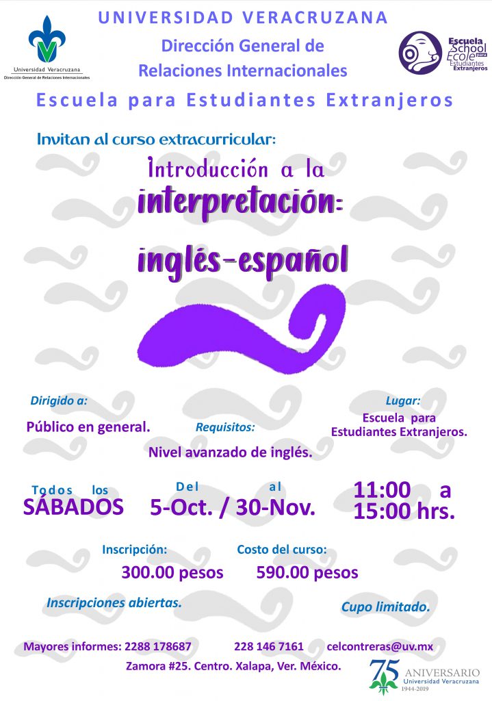 Curso estracurricular: Introducción a la interpretación: inglés-español