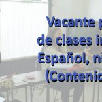 Imagen Vacante para docente de clases individuales de español