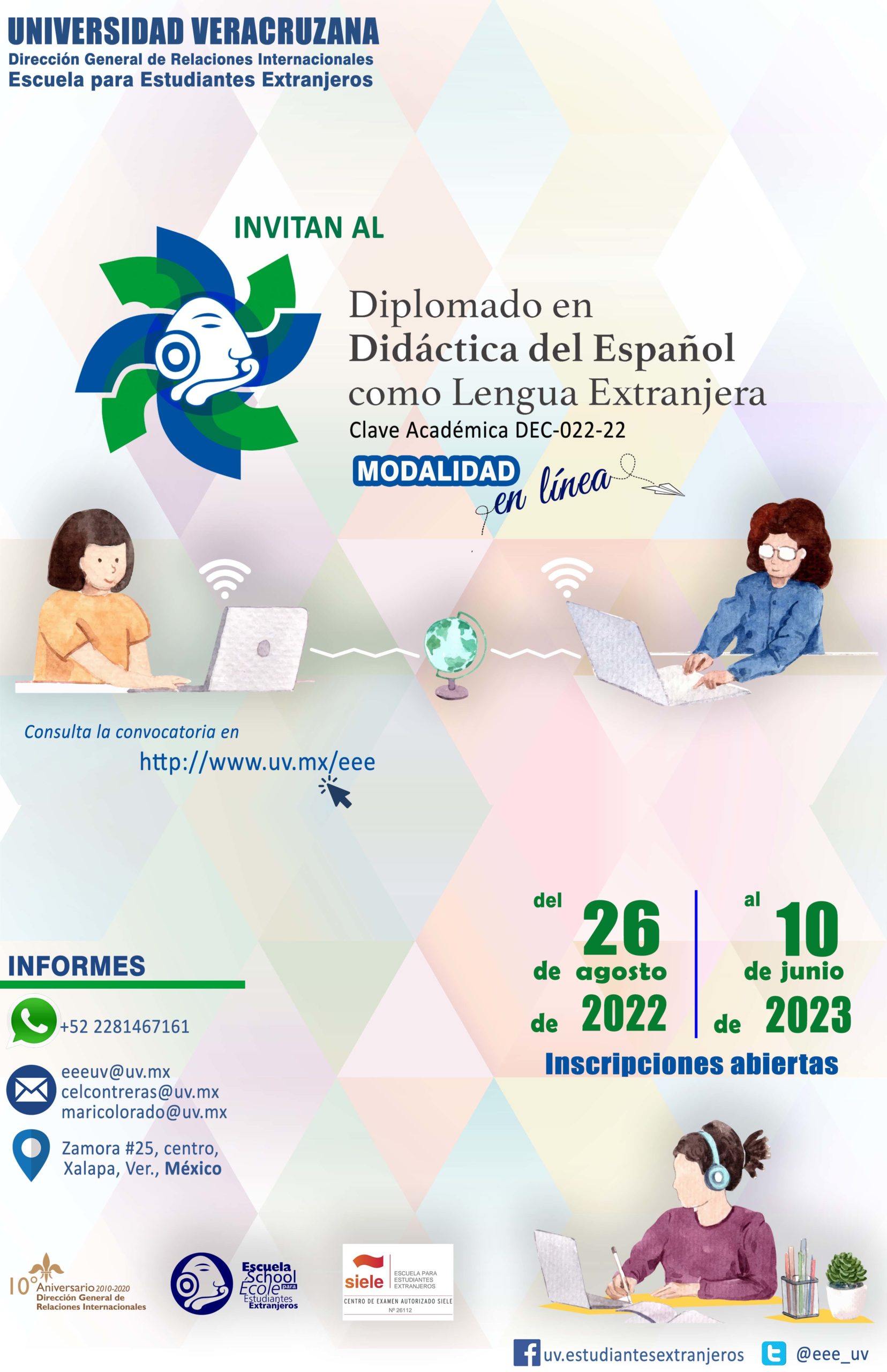 Cartel Diplomado en Didáctica del Español como Lengua Extranjera 2022