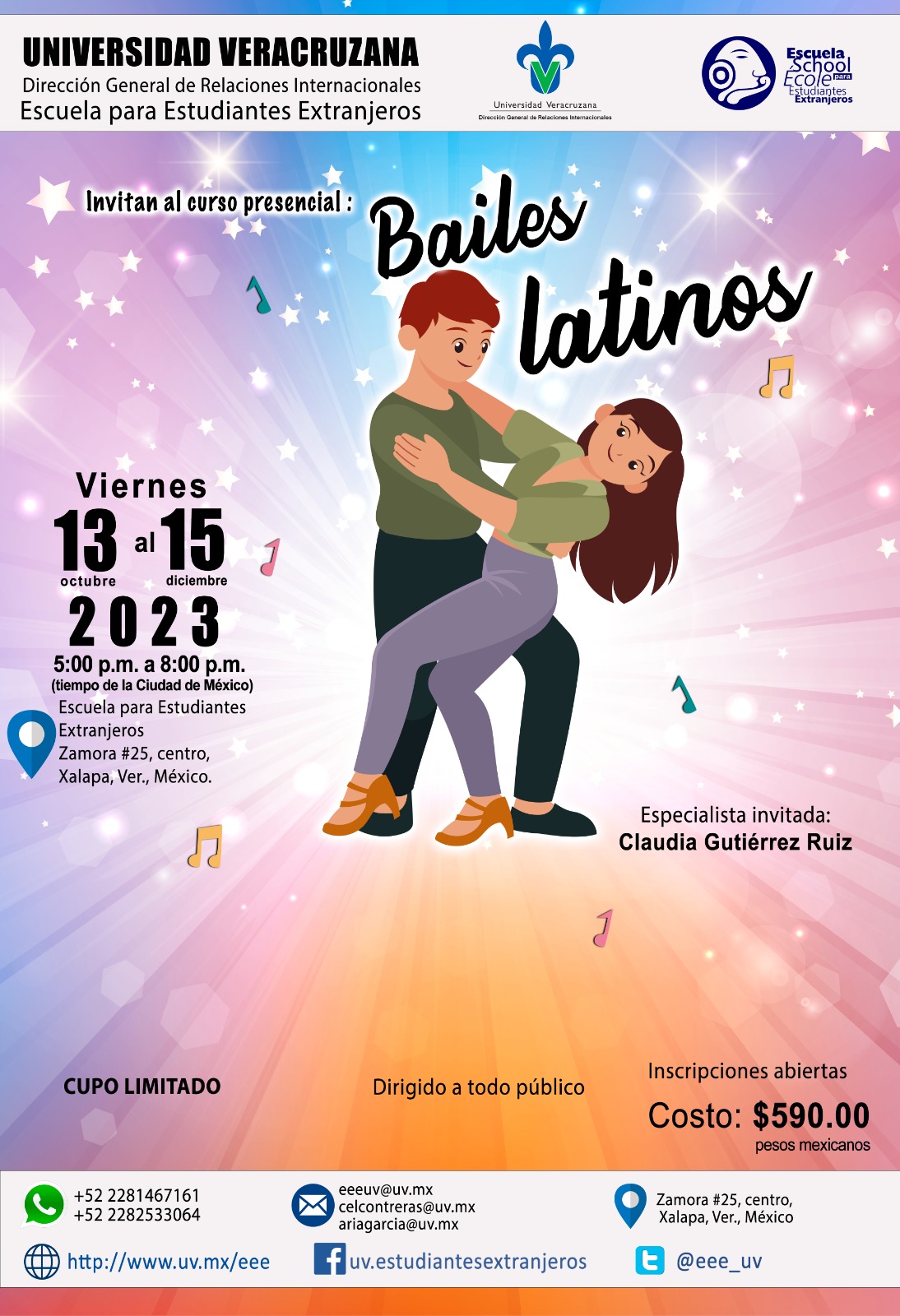 Cartel Curso Bailes Latinos 2023-2