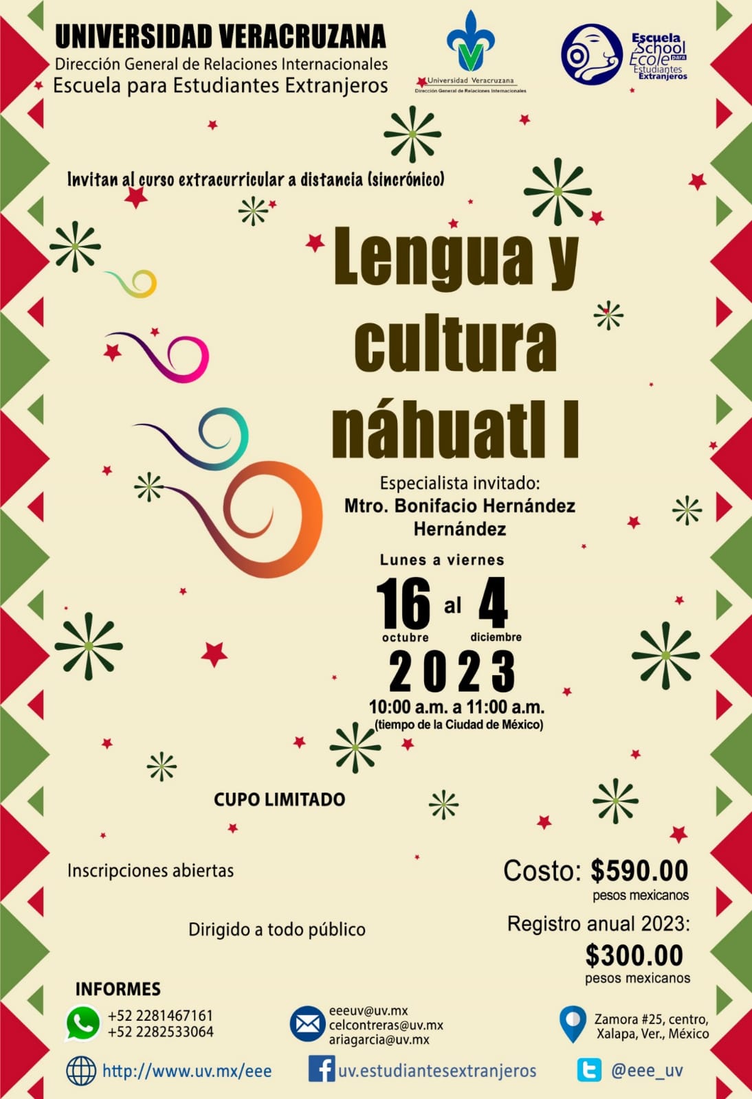 Cartel Lengua y cultura náhuatl 1 - 2023 -2