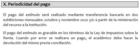10. Periodicidad del pago