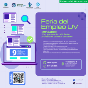 Imagen Convocatoria Empleadores Feria del Empleo UV Xalapa-28 agosto 2025