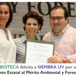 Imagen El INBIOTECA felicita a SIEMBRA-UV por obtener el Premio Estatal al Mérito Ambiental y Forestal 2015