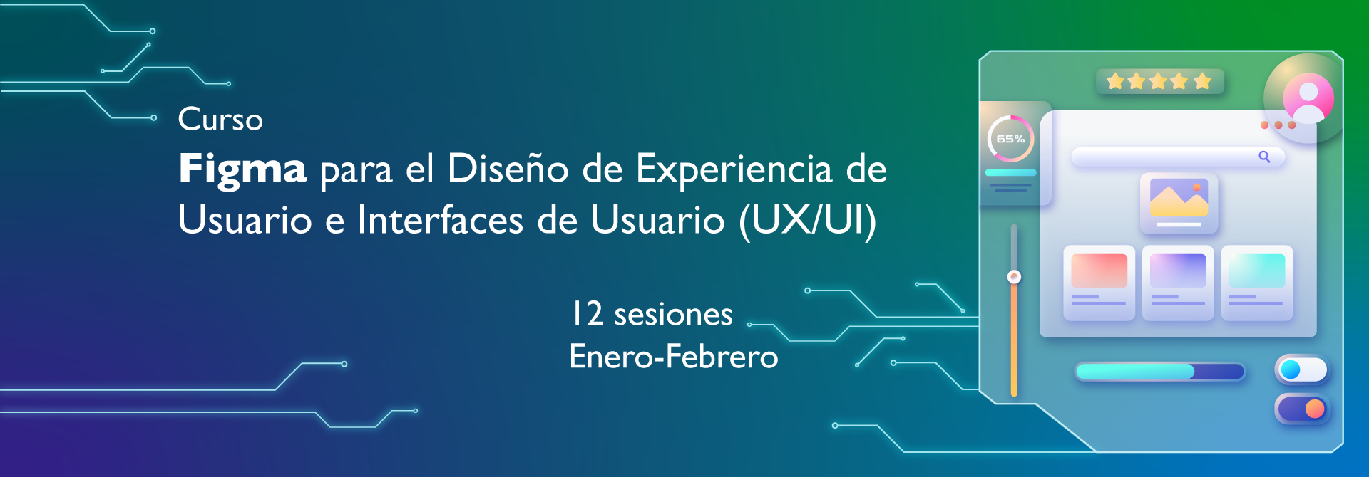 Imagen Curso I Figma para el Diseño de Experiencia de Usuario e Interfaces de Usuario (UX/UI)