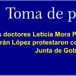 Imagen Los doctores Leticia Mora Perdomo y José Luis Morán López protestaron como miembros de la Junta de Gobierno