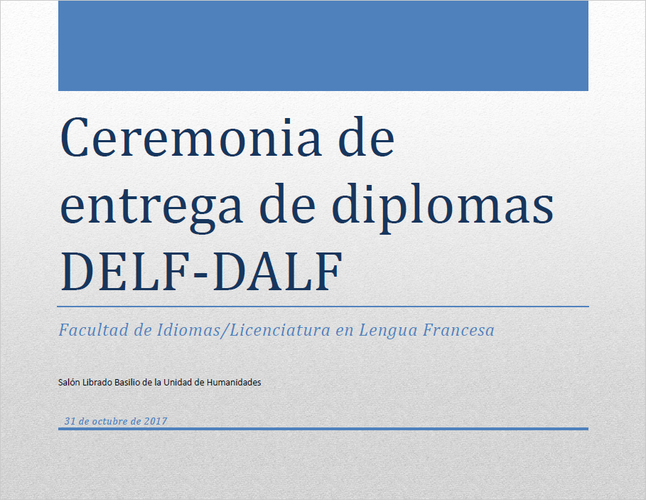► Ceremonia de entrega de diplomas DELF-DALF