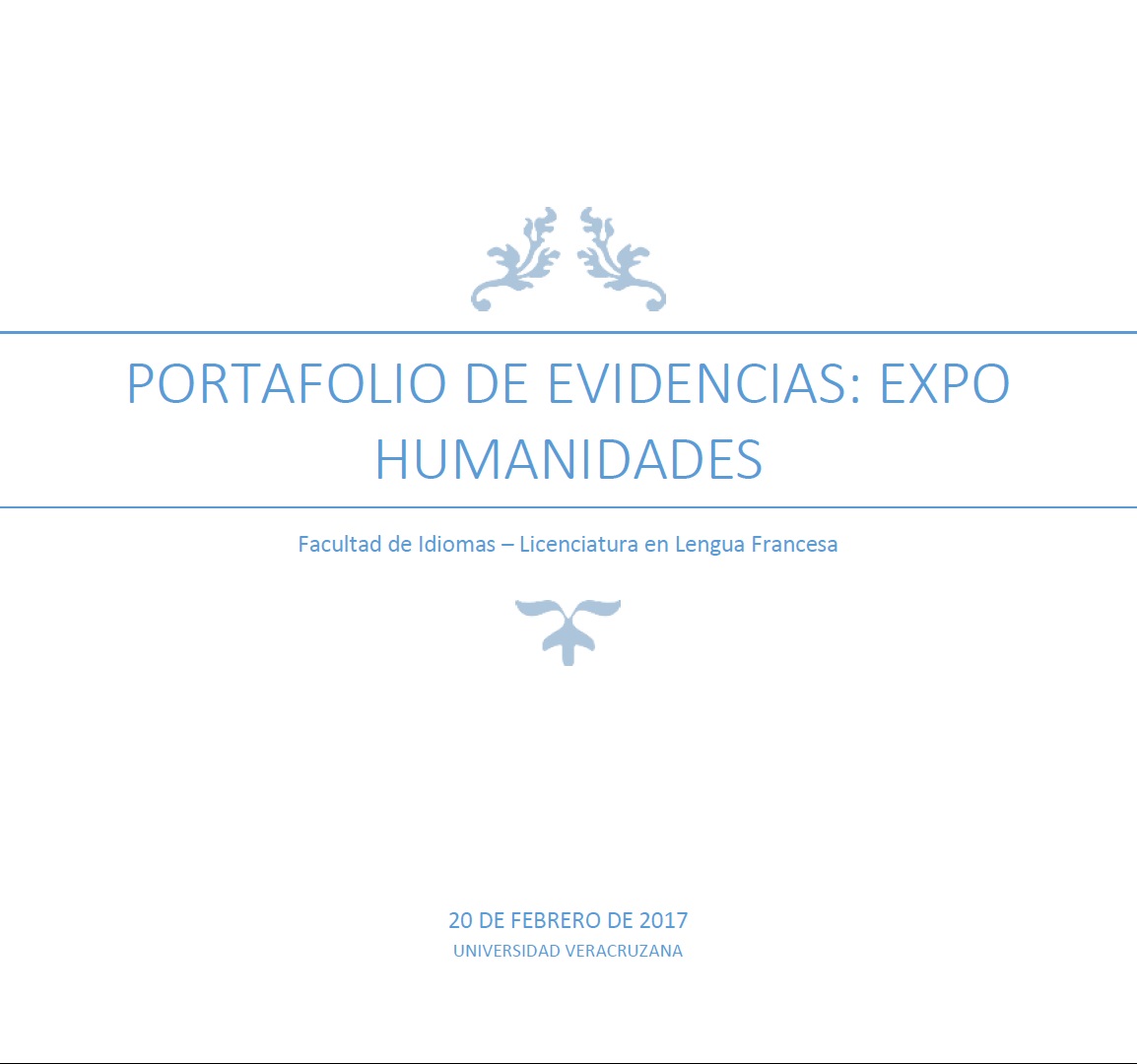 ► Portafolio de evidencias: Expo humanidades