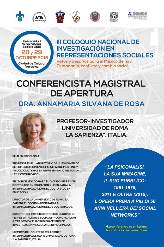 Annamaria Silvana de Rosa, de la Universidad de Roma La Sapienza, dictará la primera conferencia magistral.