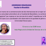 Imagen Conferencia: Las mujeres en las ciencias de la salud