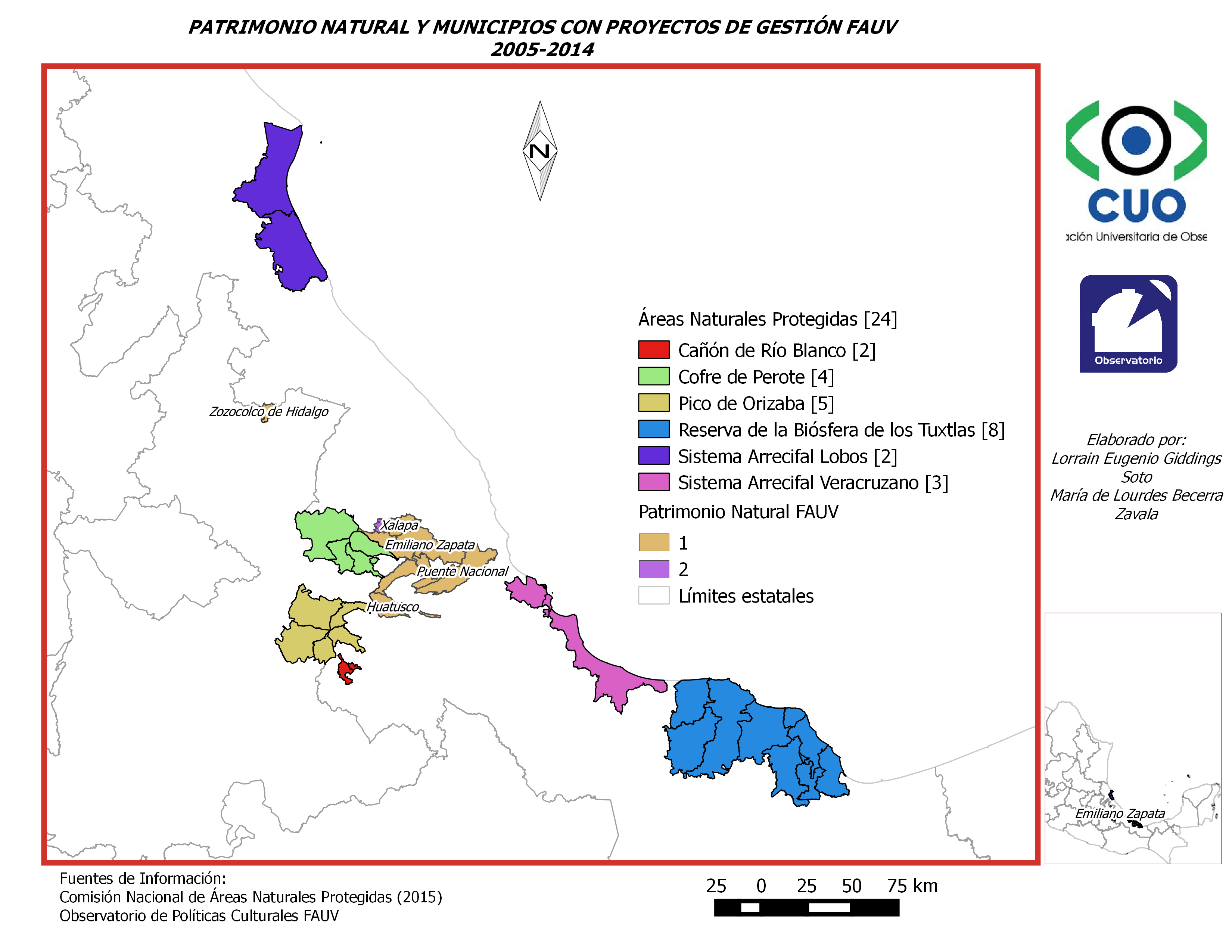 Patrimonio Natural y Municipios con proyectos de gestión.