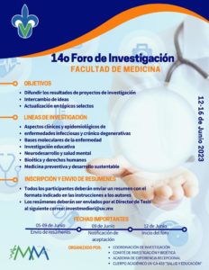 14vo foro de investigación facultad de medicina zona orizaba cordoba