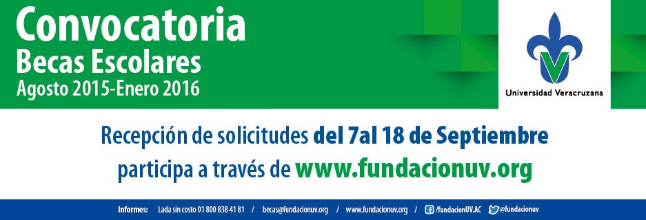 Convocatoria Becas Escolares Agosto 2015 – Enero 2016