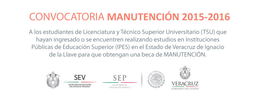 Convocatoria Manutención 2015-2016