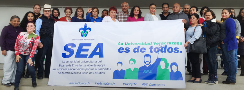 La comunidad universitaria del SEA en apoyo a la Universidad Veracruzana