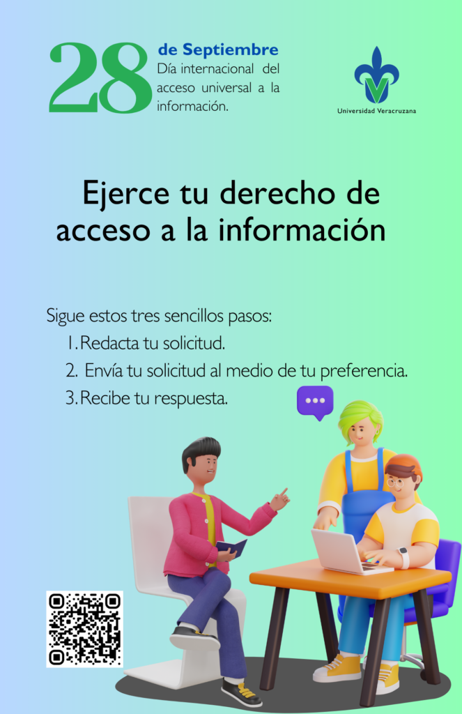 Imagen del cartel del 28 de septiembre, Ejerce tu derecho de acceso a la información.