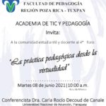 Imagen 4° Foro : La Práctica Pedagógica desde la Virtualidad