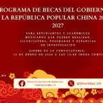 Imagen Convocatoria de becas del Gobierno de la República Popular China (2026–2027)