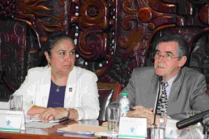 Sara Ladrón de Guevara y Diego González Machín, miembro de la OPS.