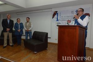Facundo Pacheco, Clementina Barrera, Pablo Cobos y Jorge Andrés Santander, en la inauguración.